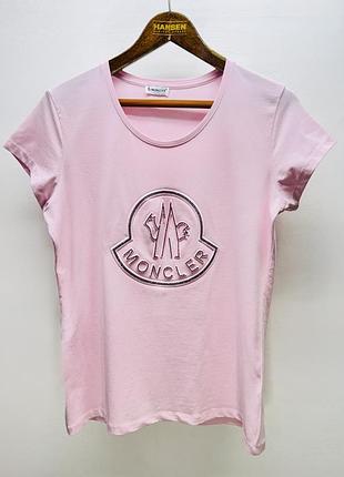 Базова рожева футболка moncler, італія