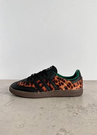 Уцінка жіночі кеди samba black leopard premium