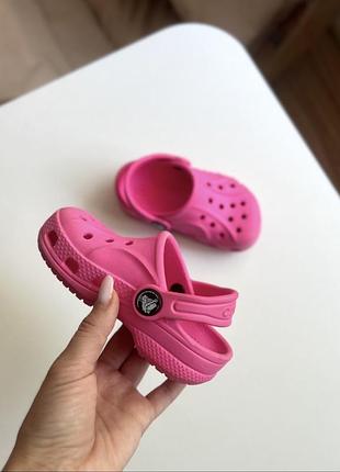 Оригінальні крокси crocs c6 для дівчинки рожеві на стопу 13-13,5 см