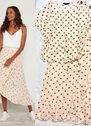 Віскозний костюм у горошок великих розмірів f&f, розмір 16