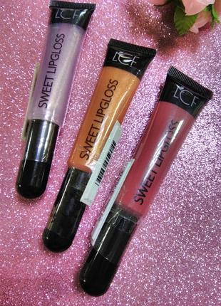 Набор 💋блесков д/губ lcf sweet lipgloss, тон 01, 03, 04 по 15 мл