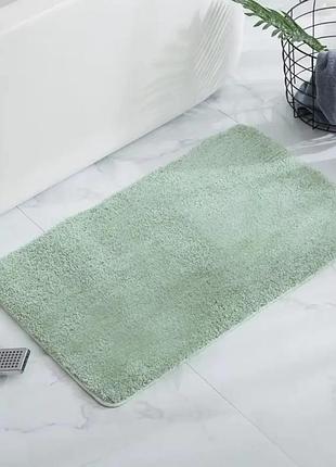 Коврик для ванной комнаты и душа, антискользящий 40х60 см, однотонный зеленый yfl1021_green