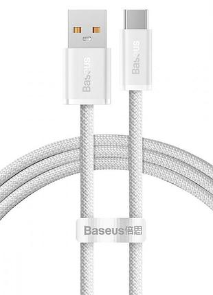 Кабель baseus dynamic series fast charging type-c 100w (1m) white