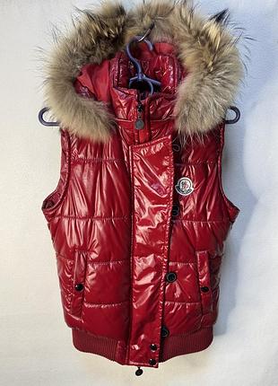 Жилетка безрукавка зимова жіноча moncler