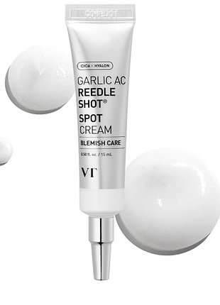 Vt cosmetics garlic ac reedle shot spot cream точковий крем з екстрактом часнику та центелою