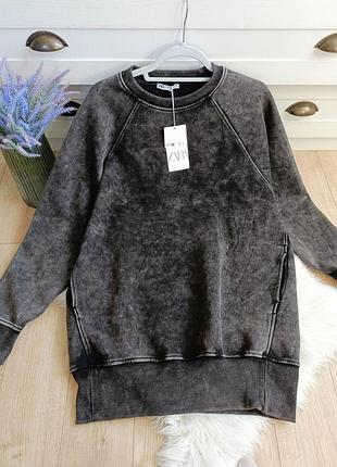 Платье-свитшот из мягкой ткани от zara, размер м❤️