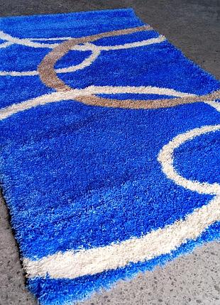 Ковер ворсистый синий 2.5x2.5 турция квадрат