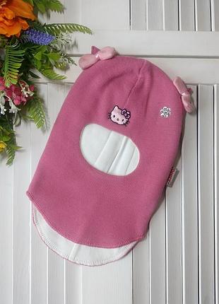 Шапка термо шлем зимняя  розовая малиновая для девочки 1-2,5лет от beezy