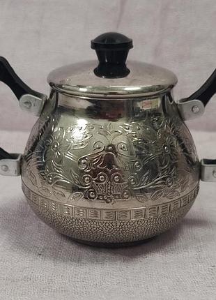 Сахарница металлическая