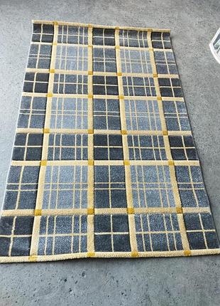 Килим рельєфний сірий 1.5x2.3 туреччина прямокутний