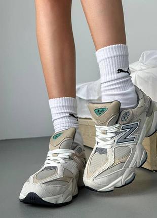 Кроссовки new balance 9060 sea salt Feminino Kayano