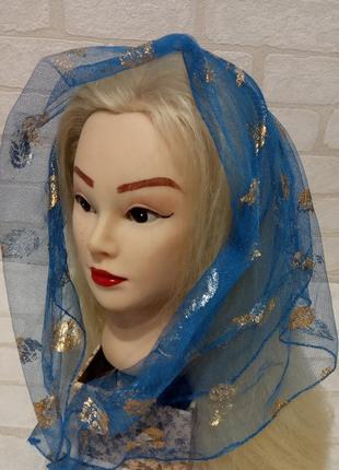 Нежный платок в сеточку