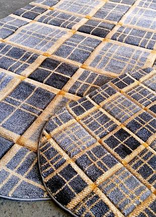 Ковер серый 2х3 турция овальный