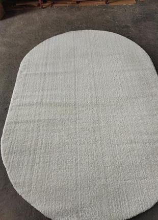 Килим овал туреччина 2x3 мікрофібра білий