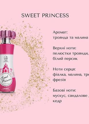 Детские духи lambre sweet princess / детский аромат ламбре с ароматом малины и розы