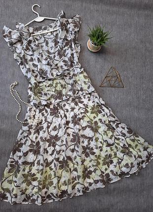 Невесомый комплект (топ и юбка) от just b., 100% хлопок, размер 36/s