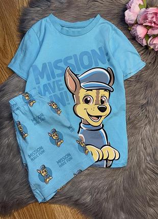 Крута яскрава бавовняна піжама paw patrol на хлопчика 5/6р george