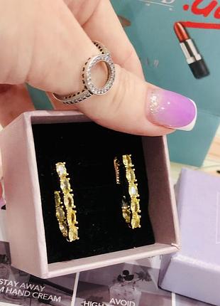 Серьги оливковые ювелирная бижутерия 585 ✨