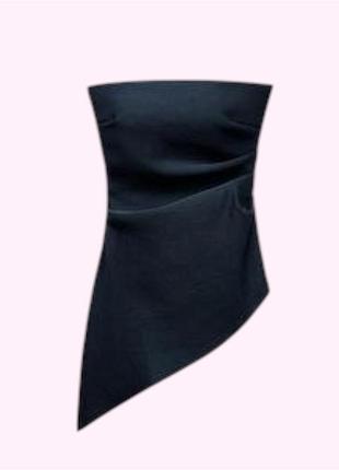 Топ корсетний астметричний zara m синій