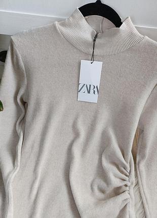 Мягкое платье soft со сборками от zara, размер m❤️6 фото