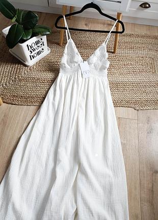 Очень красивое платье миди с вязаным крючком верхом от zara, размер s❤️