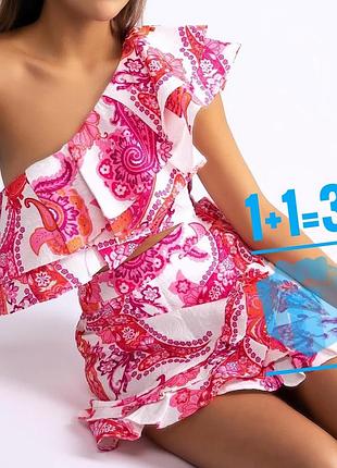🥰костюм топ+ спідниця shein s