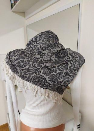 Шарф платок классический с камнями теплый хустка2 фото