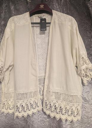 Вишиванка кардіган бежева р.48