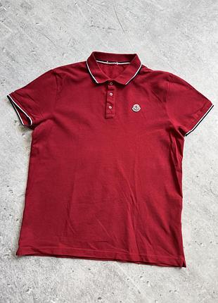Moncler поло футболка красная