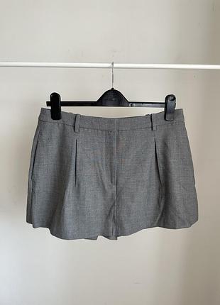 Сіра спідниця шорти класична у стилі zara