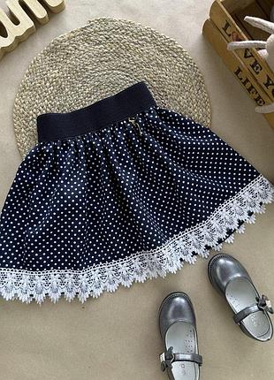 Юбка кружево горошек