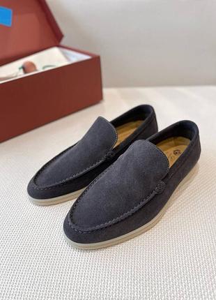 Мужские замшевые лоферы люкс