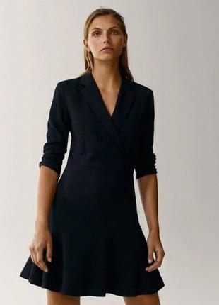 Сукня massimo dutti чорна з рукавами