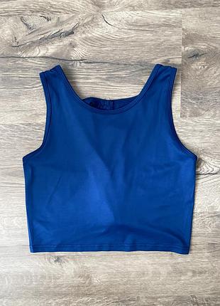 Топ майка синього кольору shein