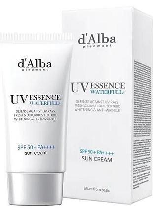 D'alba — waterfull essence sun cream spf 50+ pa++++ — зволожувальний сонцезахисний крем для обличчя — 50ml