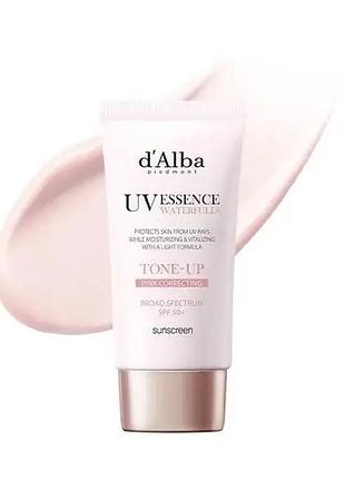Тонувальний сонцезахисний крем для обличчя d'alba waterfull tone-up sun cream spf50+ pa++++50ml