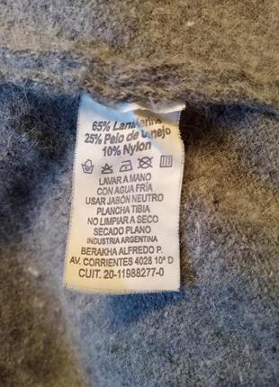 65% merino wool 25% ангора теплая мягкая кофта кардиган . шерсть меринос .4 фото