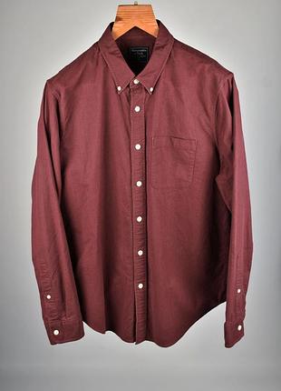 Мужская кэжуал рубашка с длинным рукавом abercrombie &amp; fitch