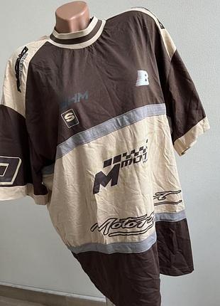 Чоловіча  футболка з лого motorsport оверсайз m/l boohoo