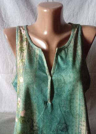 Блуза трикотаж топ а-силует батал