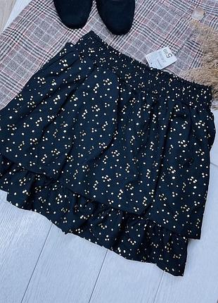 Нова спідниця 158 164 спідниця шифонова коротка спідниця в блискучий горох