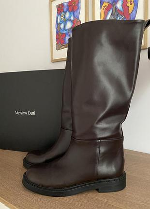 Чоботи шкіряні в жокейському стилі, massimo duttti