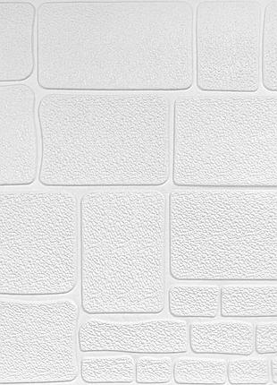 Самоклеящаяся 3d панель камень белый 700х700х6мм (151) sw-00001155