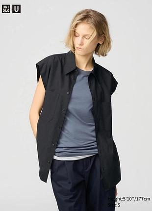 Довга сорочка без рукавів від uniqlo u ( 476847)