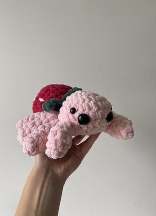 Плюшевий павучок полуничка🍓,амігурумі іграшка, вʼязана іграшка, crochet, amigurumi, strawberry spider