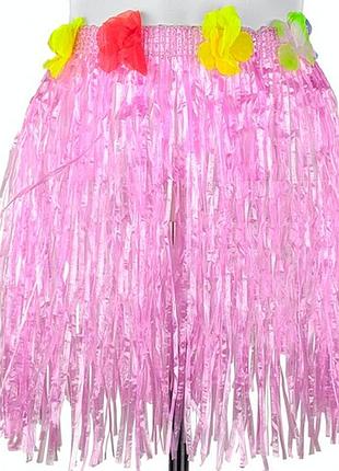 Розовая юбка гавайская ганалула короткая 10-274pn