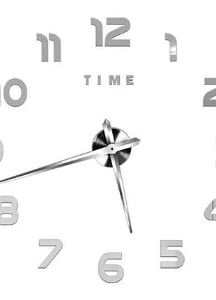Настінний 3d годинник zh172510, 90 cm, silver