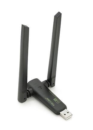 Беспроводной сетевой адаптер wi-fi-usb lv-uac23d, rtl8811cu, с двойной антенной, 802.11 a/с, 600mbps, box