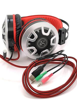 Навушники з мікрофоном ikaku ksc-453 longhun, black, usb, підсвітка, box, (225*190*110) 0,37кг