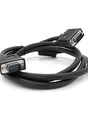 Кабель merlion vga 1.5m, male to male (папа-папа), 1 феррит, черный, пакет q125